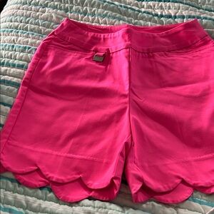 Lulu-B Hot Pink Scalloped High Waist Shorts size 4